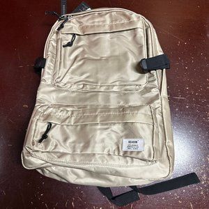 Reason Brand Mens Khaki Adjustable Strap Double Handles Backpack Bag One Size